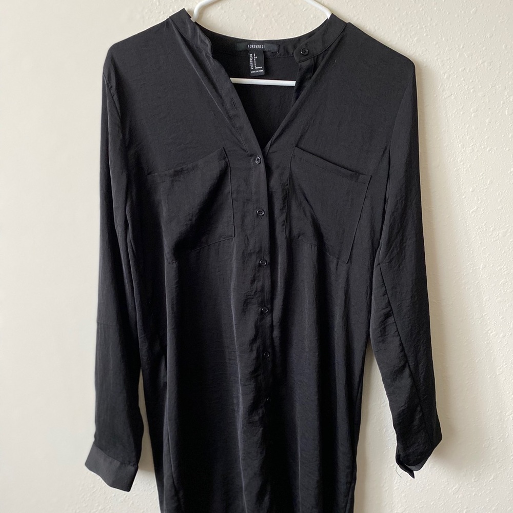 Satin black dress